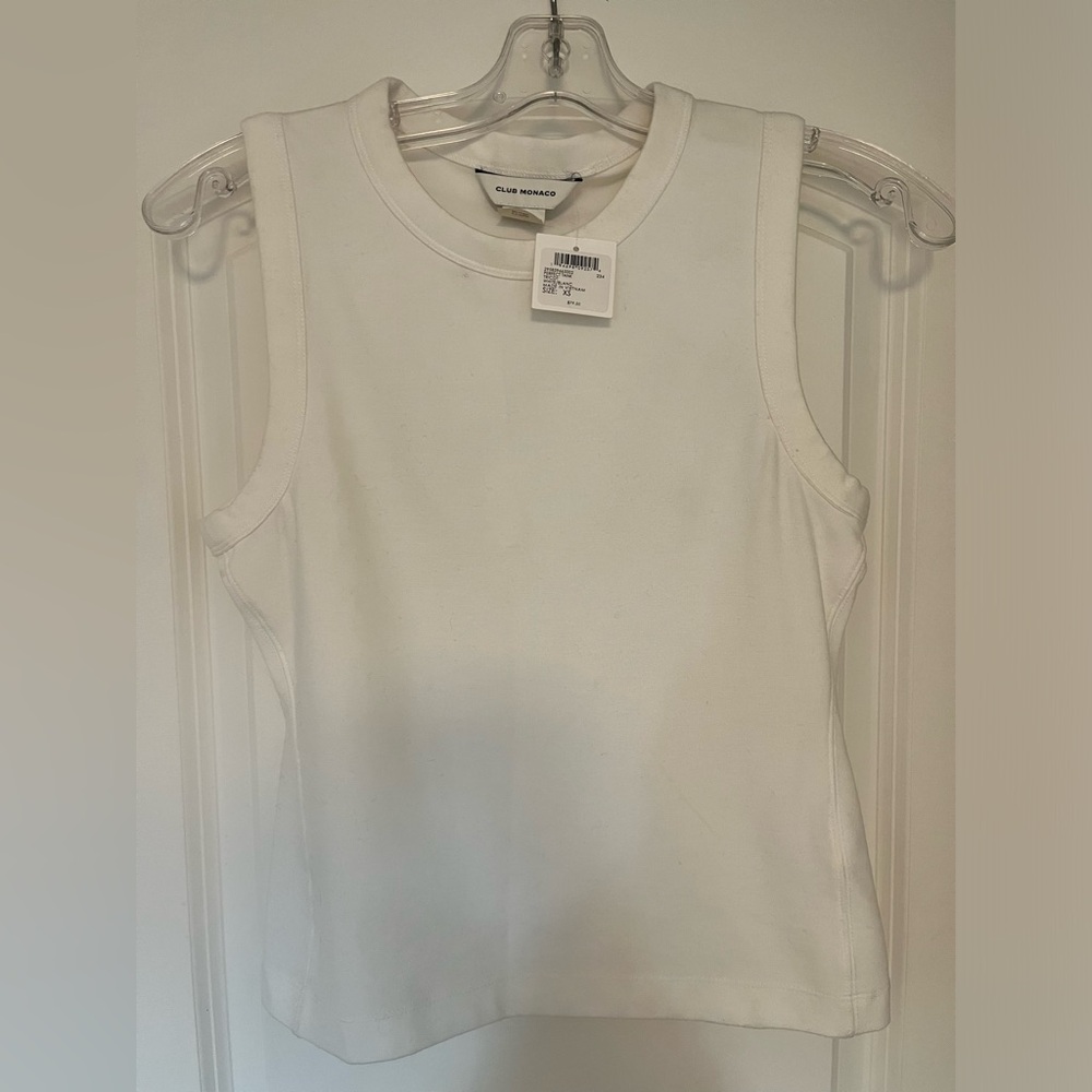 Club Monaco White Sleeveless Top